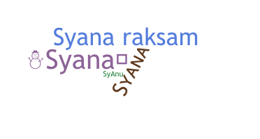 နာမ်မြောက်မည့်အမည် - syana