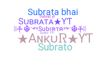 နာမ်မြောက်မည့်အမည် - Subrata