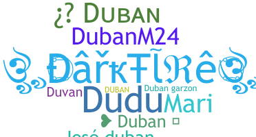 နာမ်မြောက်မည့်အမည် - Duban