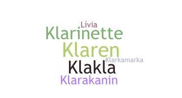 နာမ်မြောက်မည့်အမည် - Klara