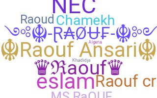 နာမ်မြောက်မည့်အမည် - Raouf