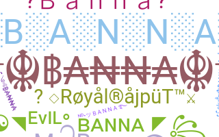 နာမ်မြောက်မည့်အမည် - Banna