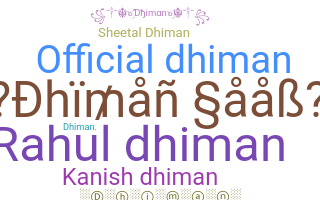 နာမ်မြောက်မည့်အမည် - Dhiman