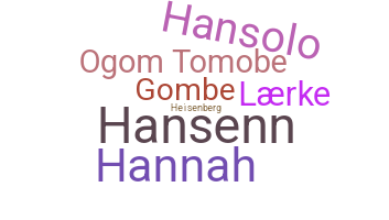 နာမ်မြောက်မည့်အမည် - Hansen