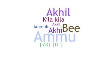 နာမ်မြောက်မည့်အမည် - Akhila