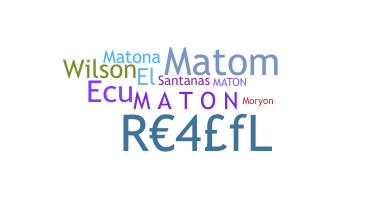 နာမ်မြောက်မည့်အမည် - Maton