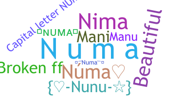နာမ်မြောက်မည့်အမည် - Numa