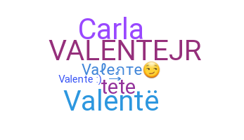 နာမ်မြောက်မည့်အမည် - Valente