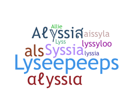 နာမ်မြောက်မည့်အမည် - Alyssia