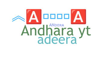 နာမ်မြောက်မည့်အမည် - Andera