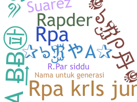 နာမ်မြောက်မည့်အမည် - RPA