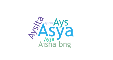 နာမ်မြောက်မည့်အမည် - Aysa