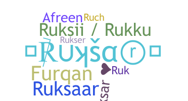 နာမ်မြောက်မည့်အမည် - Ruksar