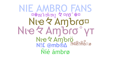 နာမ်မြောက်မည့်အမည် - Nieambro