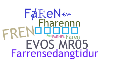 နာမ်မြောက်မည့်အမည် - Faren