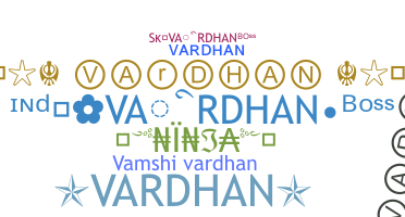 နာမ်မြောက်မည့်အမည် - Vardhan