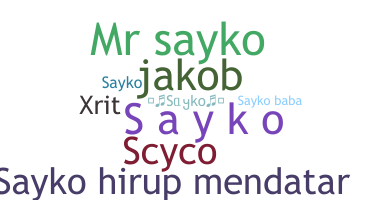 နာမ်မြောက်မည့်အမည် - sayko