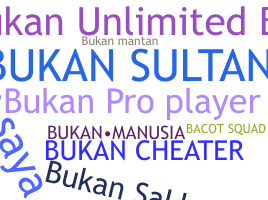 နာမ်မြောက်မည့်အမည် - Bukan