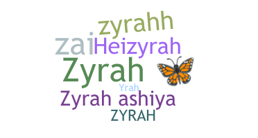 နာမ်မြောက်မည့်အမည် - Zyrah