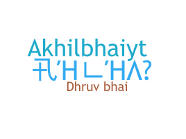 နာမ်မြောက်မည့်အမည် - Akhilbhai