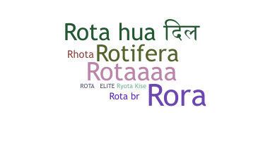 နာမ်မြောက်မည့်အမည် - Rota