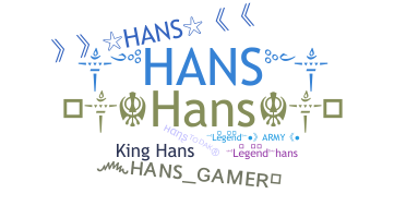နာမ်မြောက်မည့်အမည် - Hans