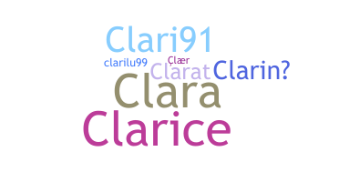 နာမ်မြောက်မည့်အမည် - Clari