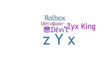 နာမ်မြောက်မည့်အမည် - Zyx