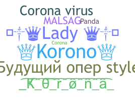 နာမ်မြောက်မည့်အမည် - Korona