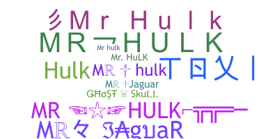 နာမ်မြောက်မည့်အမည် - MrHulk