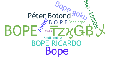 နာမ်မြောက်မည့်အမည် - bope