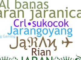 နာမ်မြောက်မည့်အမည် - Jaran