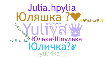နာမ်မြောက်မည့်အမည် - Yuliya