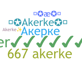 နာမ်မြောက်မည့်အမည် - Akerke