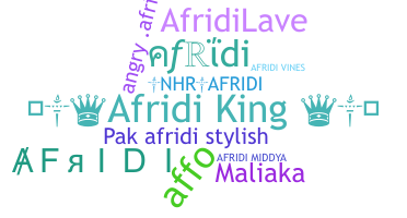 နာမ်မြောက်မည့်အမည် - Afridi