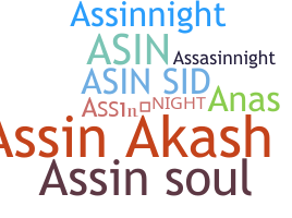 နာမ်မြောက်မည့်အမည် - Assin