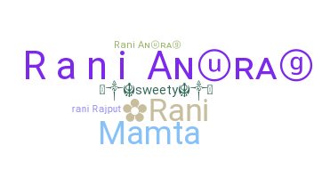 နာမ်မြောက်မည့်အမည် - Rani