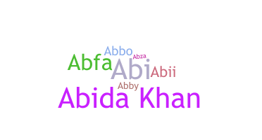 နာမ်မြောက်မည့်အမည် - Abida
