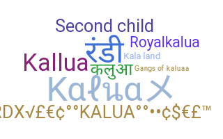 နာမ်မြောက်မည့်အမည် - Kalua