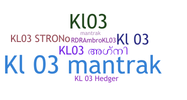 နာမ်မြောက်မည့်အမည် - KL03