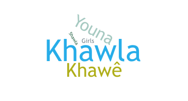 နာမ်မြောက်မည့်အမည် - khawla