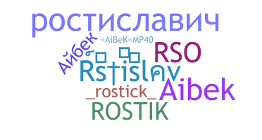 နာမ်မြောက်မည့်အမည် - Rostislav