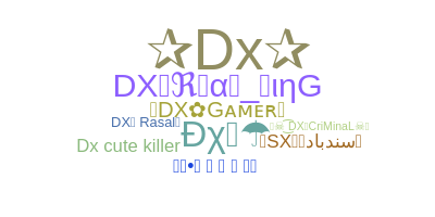 နာမ်မြောက်မည့်အမည် - DX