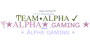 နာမ်မြောက်မည့်အမည် - AlphaGaming
