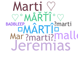 နာမ်မြောက်မည့်အမည် - Marti