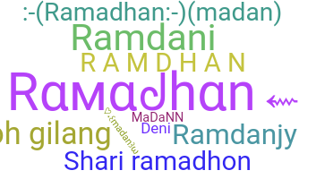 နာမ်မြောက်မည့်အမည် - Ramadhan