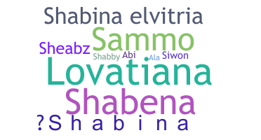 နာမ်မြောက်မည့်အမည် - Shabina