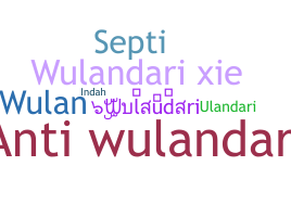 နာမ်မြောက်မည့်အမည် - Wulandari
