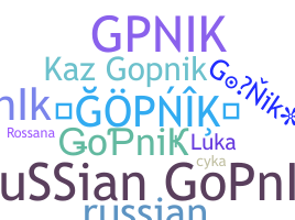 နာမ်မြောက်မည့်အမည် - Gopnik