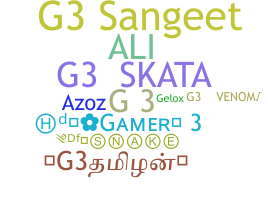 နာမ်မြောက်မည့်အမည် - G3